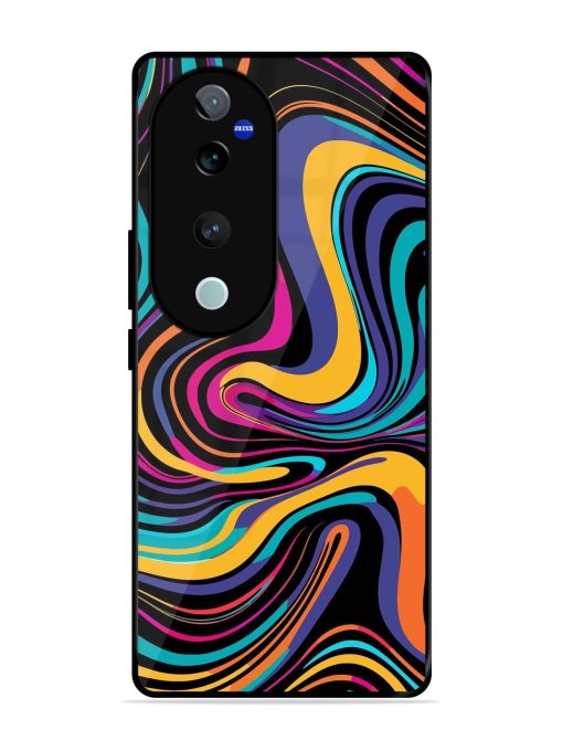 Psychedelic Swirl Glossy Soft Edge Case for Vivo T3 Ultra (5G) Chachhi