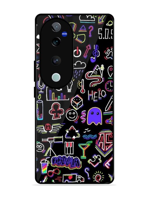 Neon Doodle Glossy Soft Edge Case for Vivo T3 Ultra (5G) Chachhi