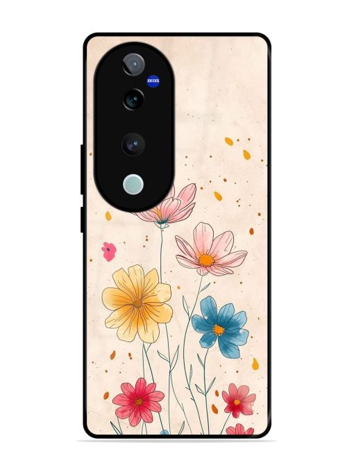 Delicate Bloom Glossy Soft Edge Case for Vivo T3 Ultra (5G) Chachhi