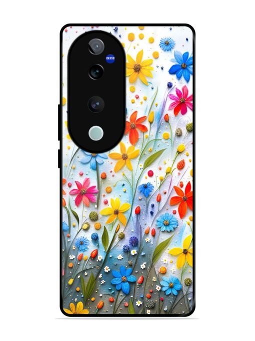 Vibrant Floral Glossy Soft Edge Case for Vivo T3 Ultra (5G) Chachhi