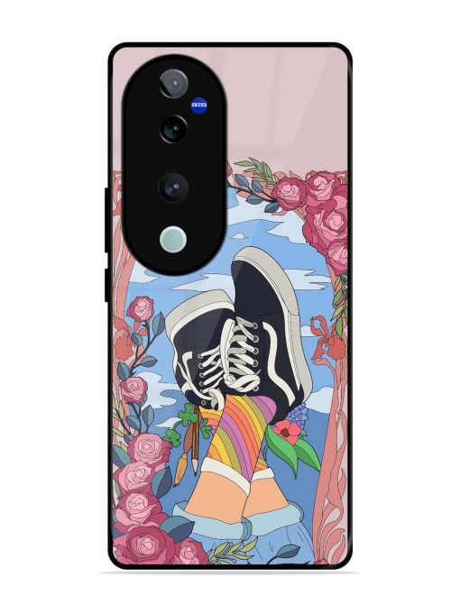 Floral Fantasy Glossy Soft Edge Case for Vivo T3 Ultra (5G)
