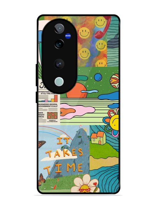 Groovy Vibes Glossy Soft Edge Case for Vivo T3 Ultra (5G)