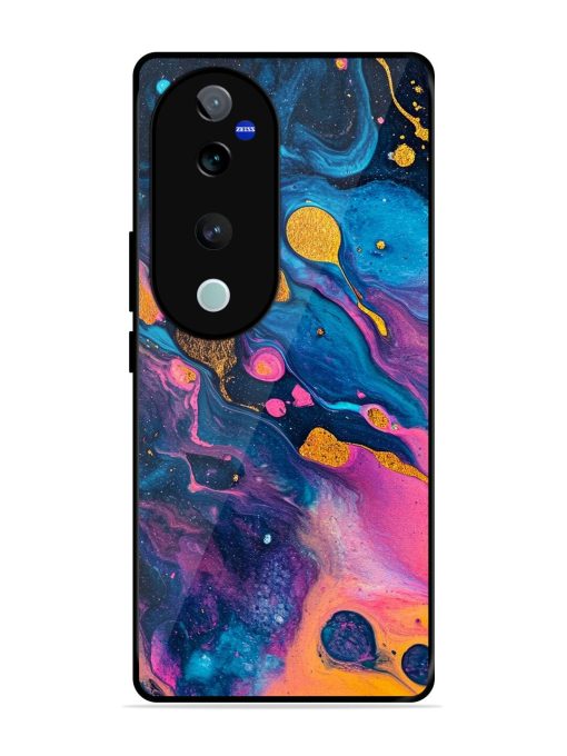 Cosmic Swirl Glossy Soft Edge Case for Vivo T3 Ultra (5G)