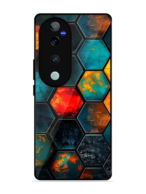 Hexagon Hive Glossy Soft Edge Case for Vivo T3 Ultra (5G) Chachhi