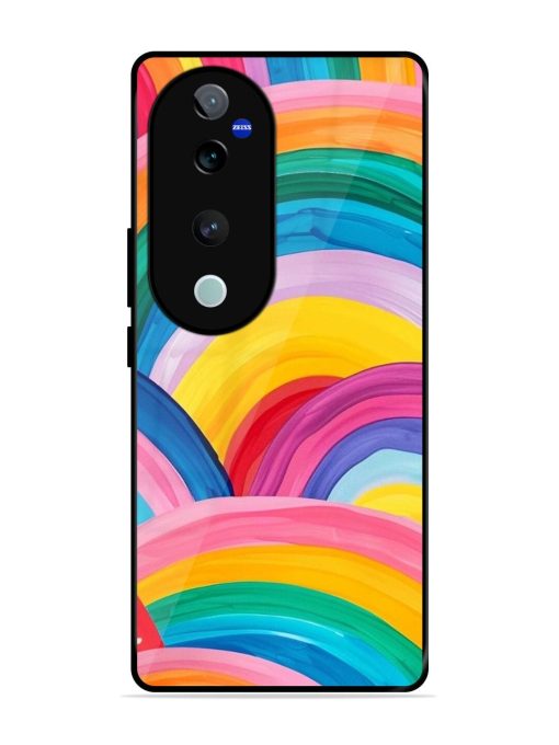 Rainbow Symphony Glossy Soft Edge Case for Vivo T3 Ultra (5G) Chachhi