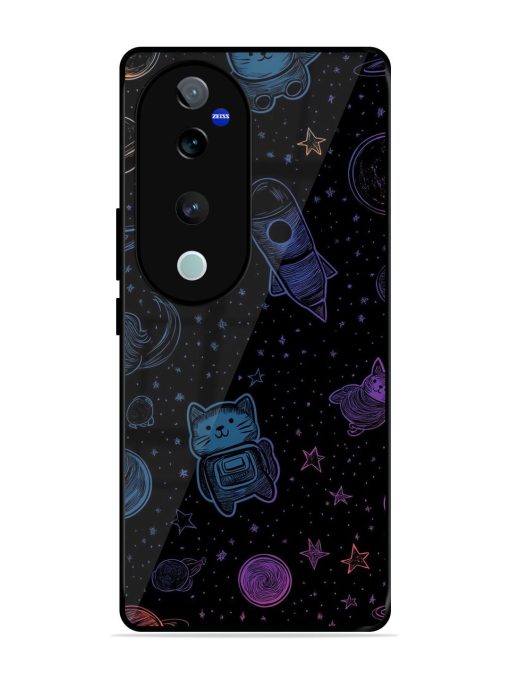 Cosmic Cat Chaos Glossy Soft Edge Case for Vivo T3 Ultra (5G) Chachhi