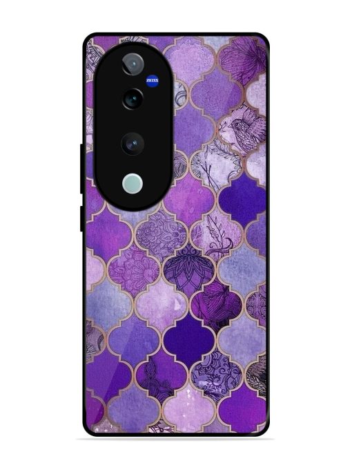 Purple Mosaic Magic Glossy Soft Edge Case for Vivo T3 Ultra (5G) Chachhi