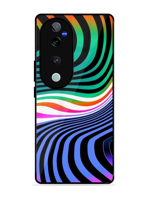 Psychedelic Waves Glossy Soft Edge Case for Vivo T3 Ultra (5G)
