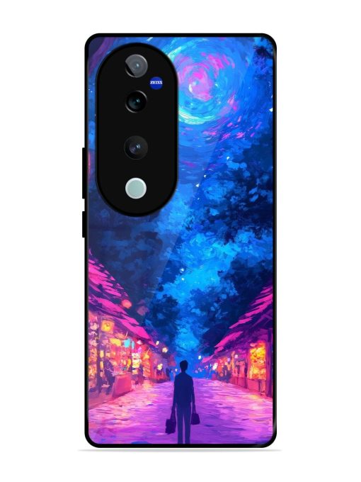 Neon Nightscape Glossy Soft Edge Case for Vivo T3 Ultra (5G) Chachhi