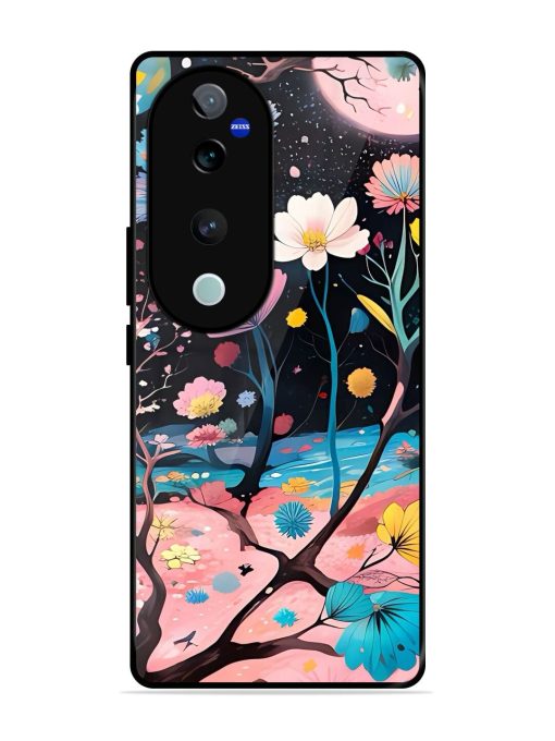 Cosmic Bloom Glossy Soft Edge Case for Vivo T3 Ultra (5G) Chachhi