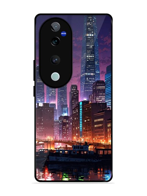 Neon Nightscape Glossy Soft Edge Case for Vivo T3 Ultra (5G) Chachhi