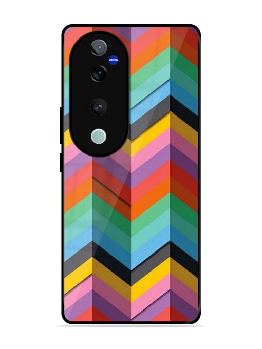 Colorful Zigzag Glossy Soft Edge Case for Vivo T3 Ultra (5G) Chachhi