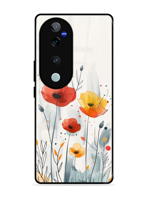 Poppy Fields Glossy Soft Edge Case for Vivo T3 Ultra (5G) Chachhi