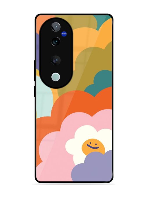 Happy Flower Power Glossy Soft Edge Case for Vivo T3 Ultra (5G) Chachhi