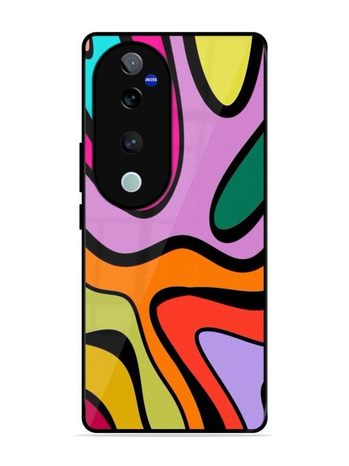 Groovy Swirls Glossy Soft Edge Case for Vivo T3 Ultra (5G)