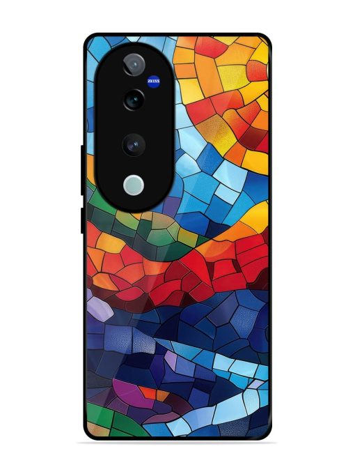 Mosaic Sunset Glossy Soft Edge Case for Vivo T3 Ultra (5G)