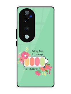 Recharge And Bloom Glossy Soft Edge Case for Vivo T3 Ultra (5G)