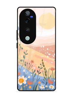 Golden Hour Blooms Glossy Soft Edge Case for Vivo T3 Ultra (5G)