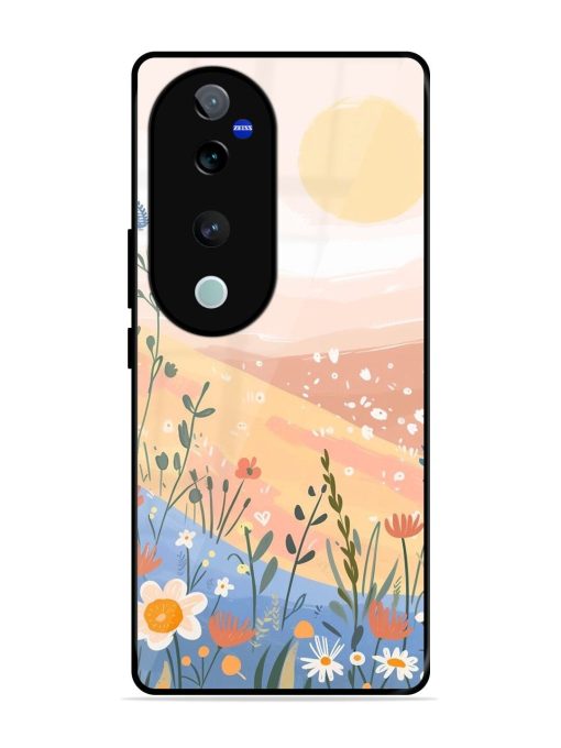 Golden Hour Blooms Glossy Soft Edge Case for Vivo T3 Ultra (5G) Chachhi