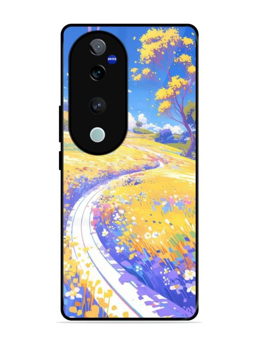 Vibrant Spring Meadow Glossy Soft Edge Case for Vivo T3 Ultra (5G)