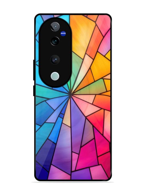 Stained Glass Kaleidoscope Of Colors Glossy Soft Edge Case for Vivo T3 Ultra (5G) Chachhi