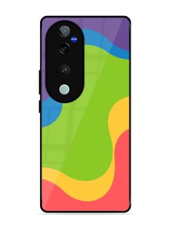 Wavy Rainbow Wonderland Glossy Soft Edge Case for Vivo T3 Ultra (5G)