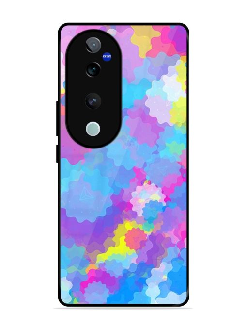 Psychedelic Cloud Burst Glossy Soft Edge Case for Vivo T3 Ultra (5G) Chachhi