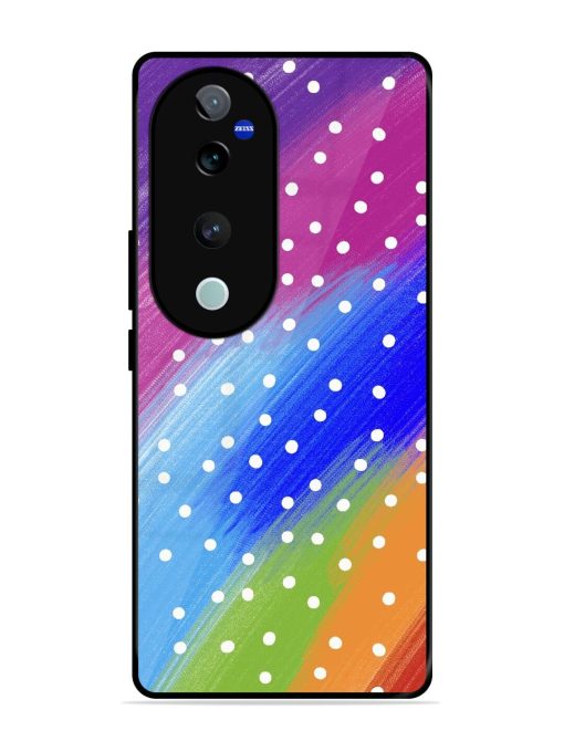 Rainbow Polka Dot Dream Glossy Soft Edge Case for Vivo T3 Ultra (5G) Chachhi