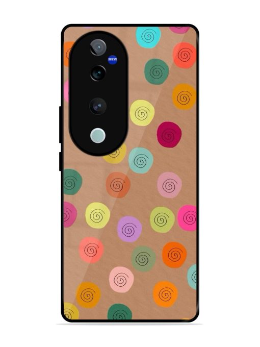 Swirly Dots On Kraft Glossy Soft Edge Case for Vivo T3 Ultra (5G) Chachhi