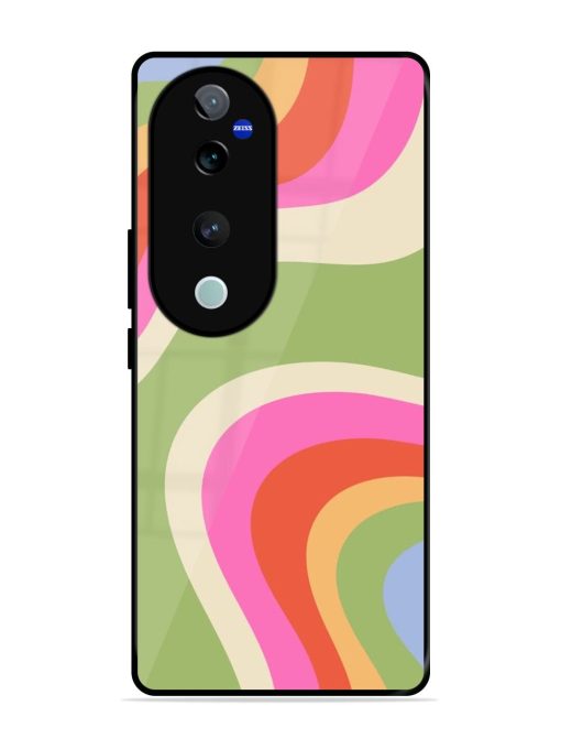 Wavy Rainbow Wonderland Glossy Soft Edge Case for Vivo T3 Ultra (5G)