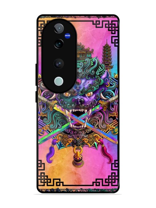 Psychedelic Fu Dog Tapestry Glossy Soft Edge Case for Vivo T3 Ultra (5G) Chachhi