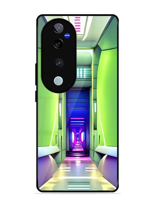 Neon Corridor Glossy Soft Edge Case for Vivo T3 Ultra (5G) Chachhi