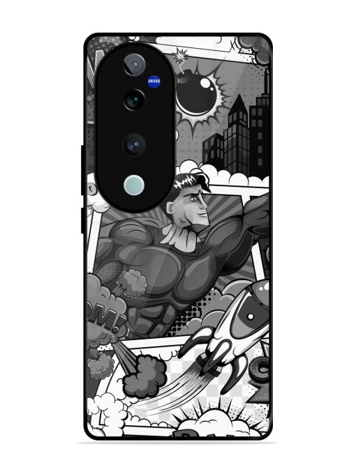 Comic Book Chaos Glossy Soft Edge Case for Vivo T3 Ultra (5G) Chachhi