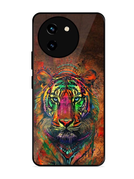 Cosmic Tiger Glossy Soft Edge Case for Vivo T3X (5G) Chachhi