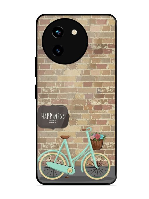 Pedaling Towards Happiness Glossy Soft Edge Case for Vivo T3X (5G) Chachhi