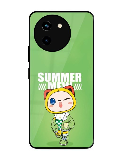 Purrfect Summer Glossy Soft Edge Case for Vivo T3X (5G) Chachhi