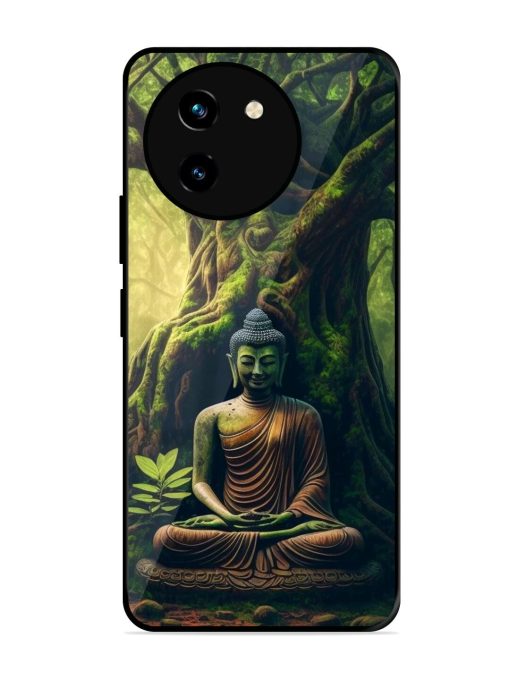 Green Buddha Art Glossy Soft Edge Case for Vivo T3X (5G) Chachhi