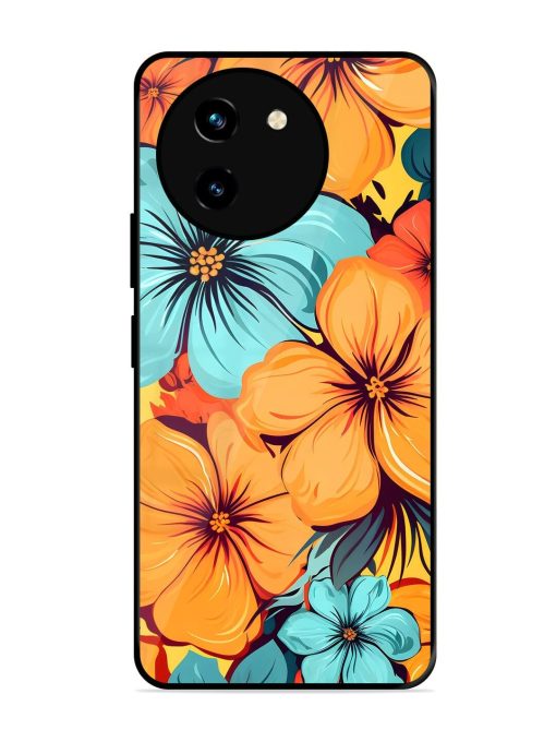 Tropical Bloom Glossy Soft Edge Case for Vivo T3X (5G) Chachhi