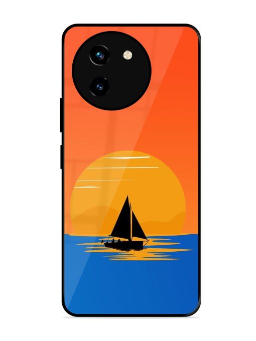 Sunset Sail Glossy Soft Edge Case for Vivo T3X (5G) Chachhi