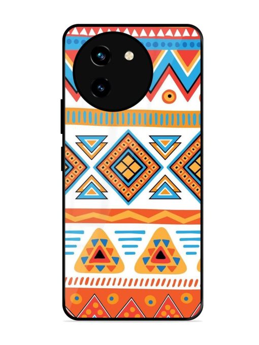 Vibrant Tribal Pattern Glossy Soft Edge Case for Vivo T3X (5G) Chachhi