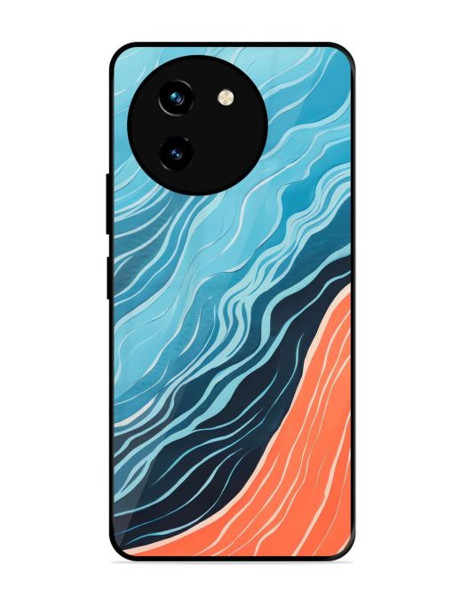 Oceanic Divide Glossy Soft Edge Case for Vivo T3X (5G) Chachhi