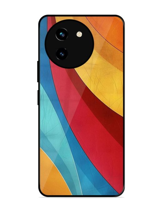 Curving Canvas Glossy Soft Edge Case for Vivo T3X (5G) Chachhi