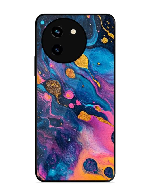 Cosmic Swirl Glossy Soft Edge Case for Vivo T3X (5G) Chachhi