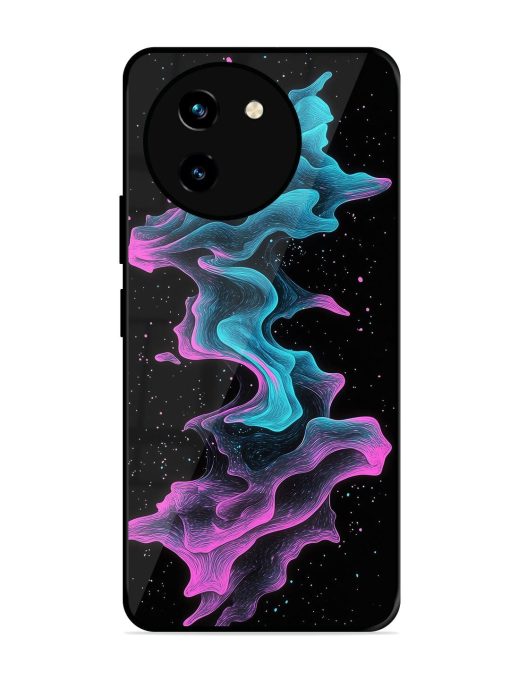 Cosmic Currents Glossy Soft Edge Case for Vivo T3X (5G) Chachhi