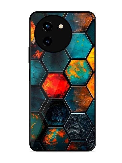 Hexagon Hive Glossy Soft Edge Case for Vivo T3X (5G)