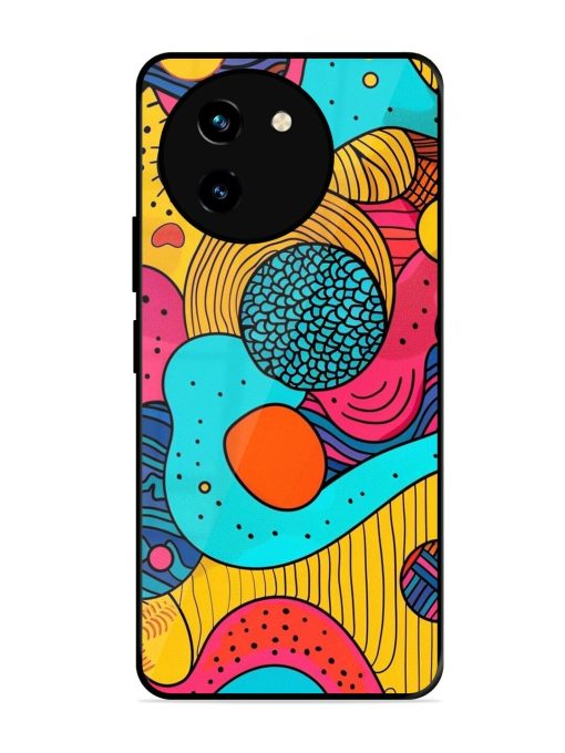 Psychedelic Patterns Glossy Soft Edge Case for Vivo T3X (5G) Chachhi