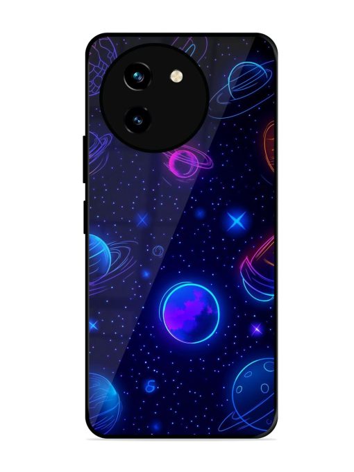 Neon Cosmos Glossy Soft Edge Case for Vivo T3X (5G) Chachhi