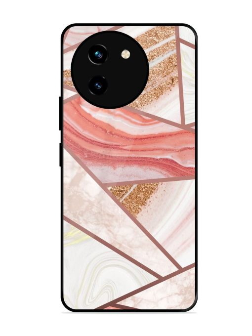 Rosy Mosaic Glossy Soft Edge Case for Vivo T3X (5G) Chachhi