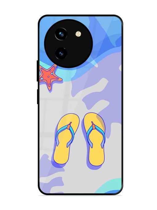 Sandy Toes And Salty Seas Glossy Soft Edge Case for Vivo T3X (5G) Chachhi