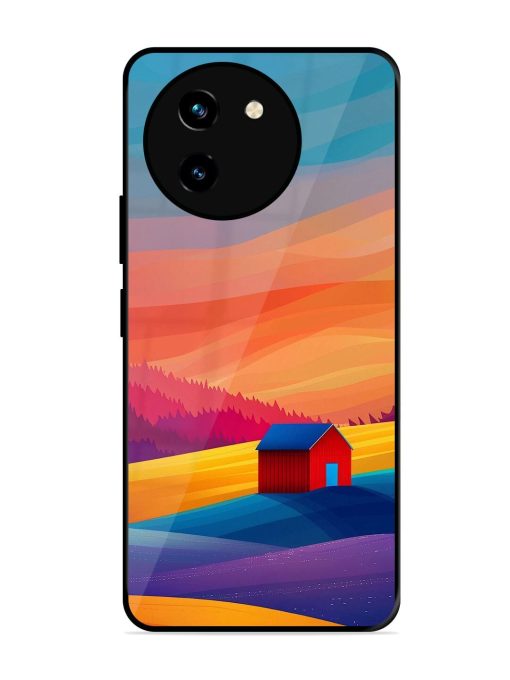 Sunset Solitude Glossy Soft Edge Case for Vivo T3X (5G) Chachhi